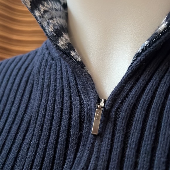 Tommy Hilfiger Navy Cotton Sweater - Picture 2 of 5